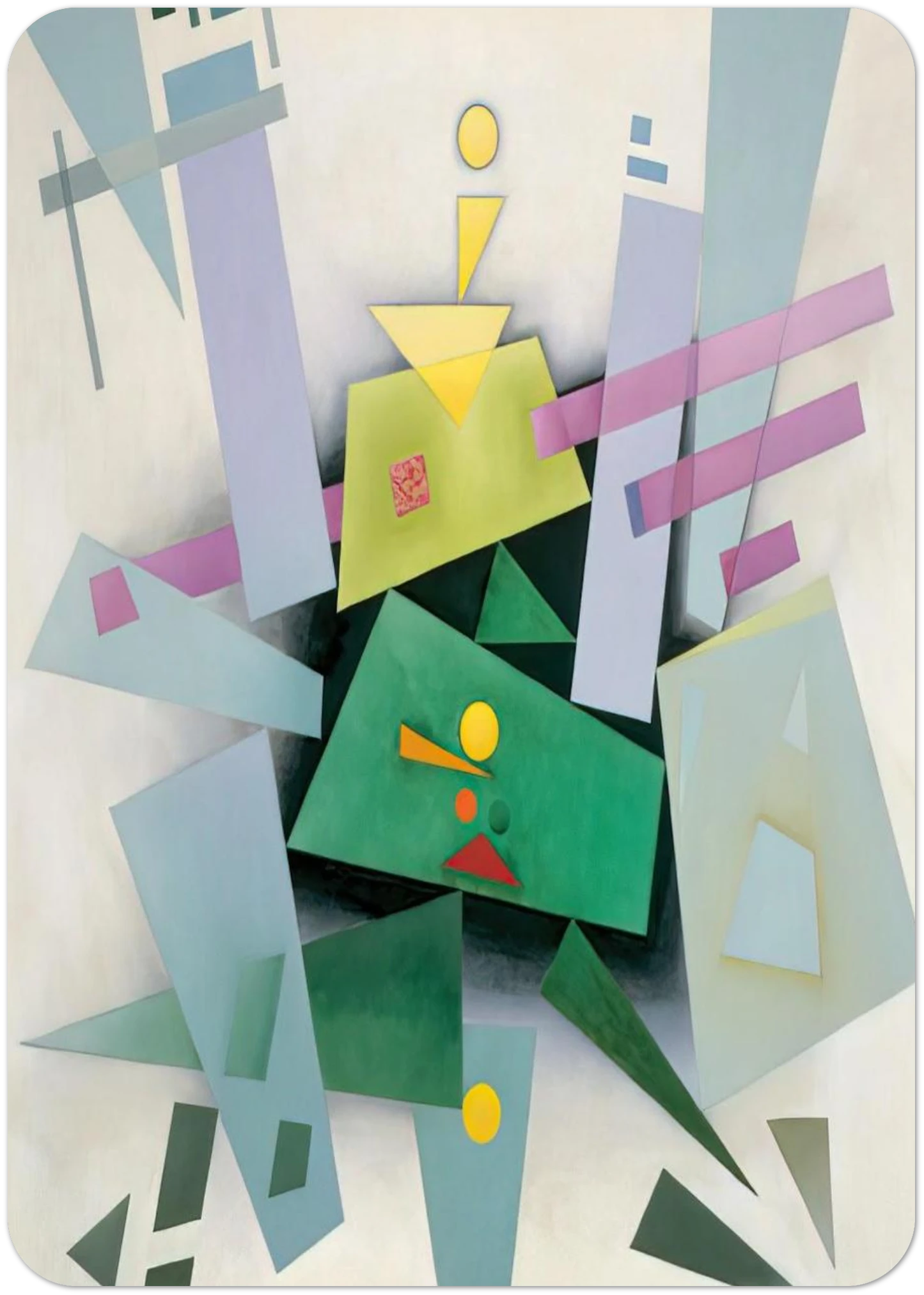 INVENTION COMPOSITION 31 1933 By Rudolf Bauer Pack of 10 Post Cards | Rudolf Bauer Post Cards | A6 (10.5 x 14.8 cm) - 4.1 x 5.8 inches