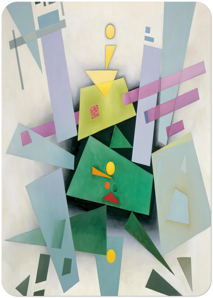 INVENTION COMPOSITION 31 1933 By Rudolf Bauer Pack of 10 Post Cards | Rudolf Bauer Post Cards | A6 (10.5 x 14.8 cm) - 4.1 x 5.8 inches