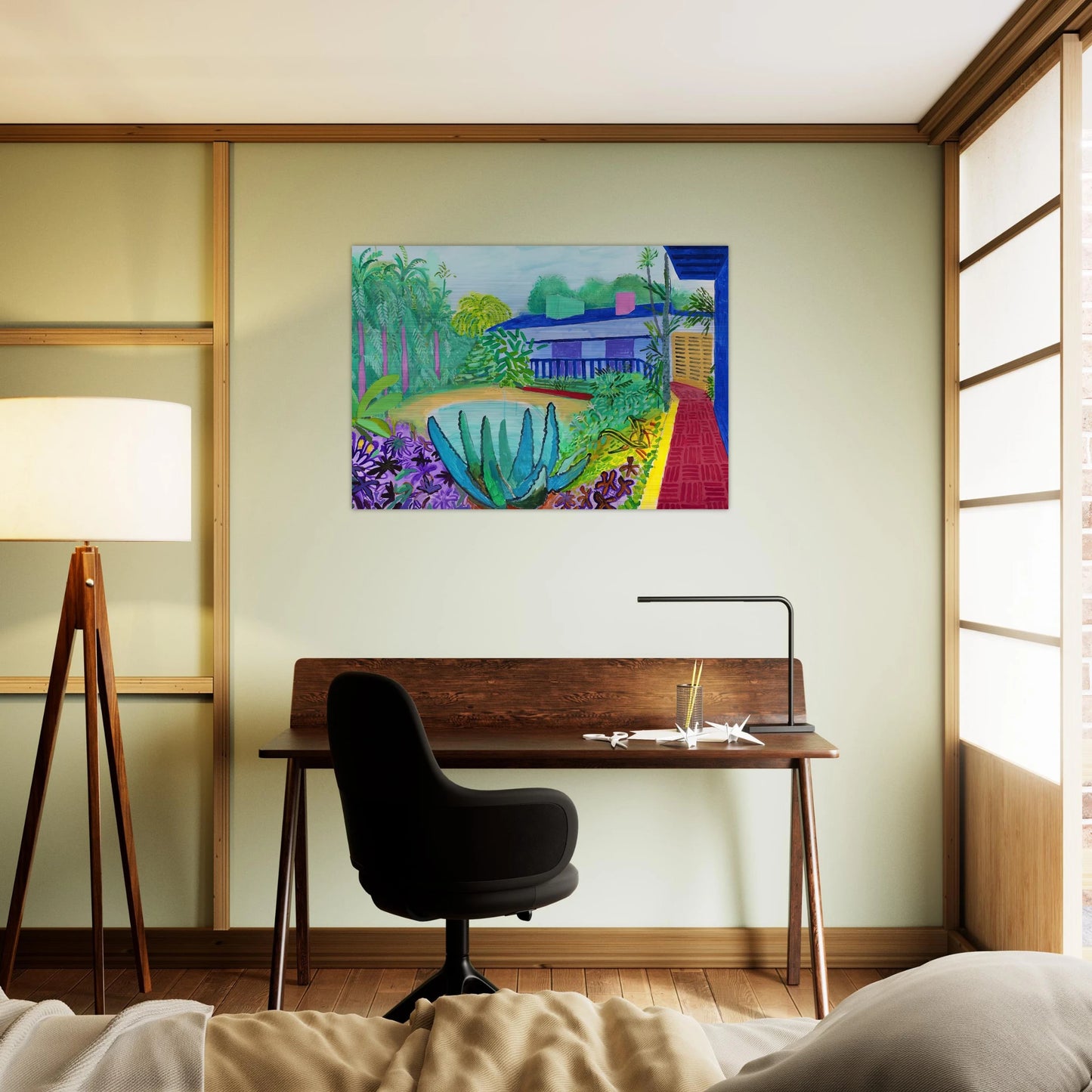 David Hockney - David Hockney Brushed Aluminum Print - 70x100 cm / 28x40 inches | David Hockney Aluminum Print | David Hockney Prints