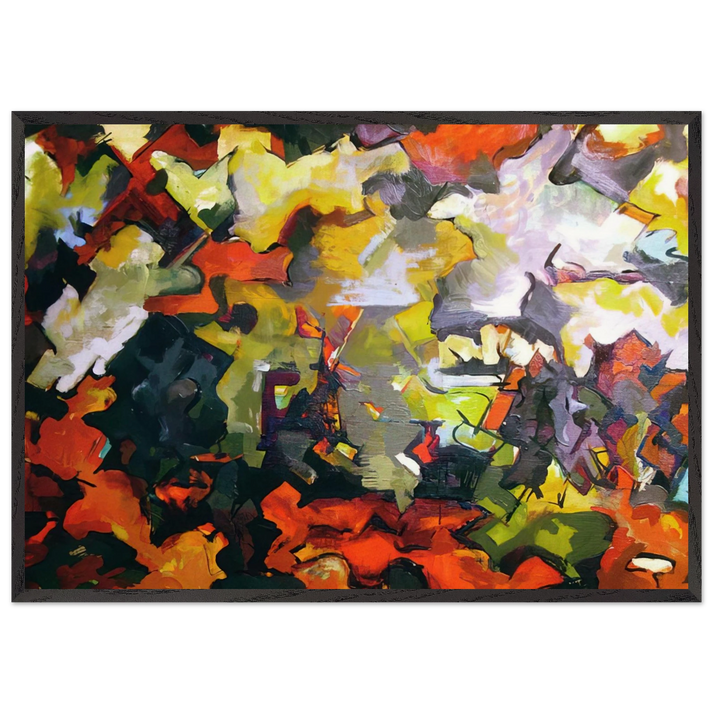 ABSTRACT LANDSCAPE 1950 - Audrey Flack 70x100 cm / 28x40 inches Framed Art Print – Black Wooden Frame