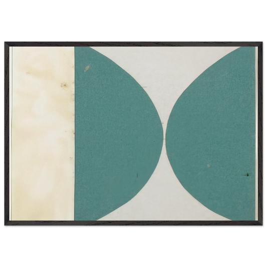 Green Curves from the series Line Form Color - Ellsworth Kelly Framed Art Print – Black Wooden Frame - Default Title - -Framed Art Print