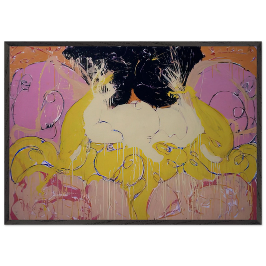 Untitled Drawing 3 - 1984 - Norman Bluhm Framed Art Print – Black Wooden Frame - Default Title - -Framed Art Print