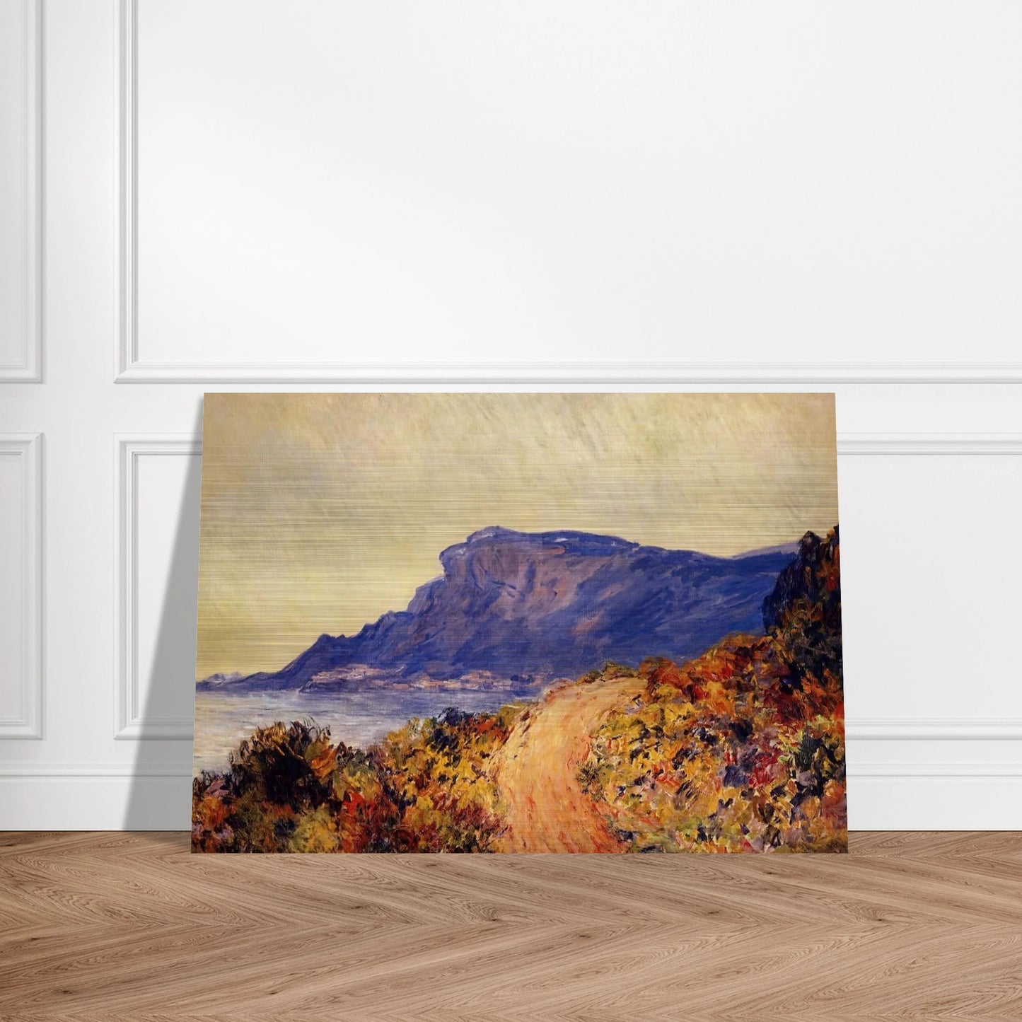 The Red Road at Cap Martin, near Menton - claude monet Brushed Aluminum Print - 70x100 cm / 28x40 inches | claude monet Aluminum Print | claude monet Prints