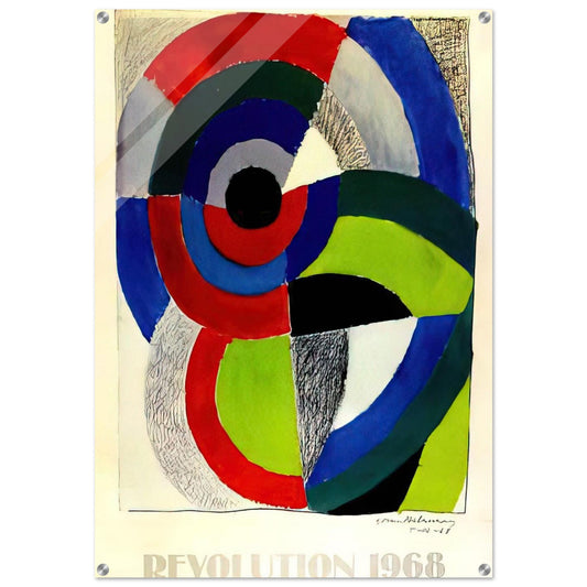 REVOLUTION AFFICHE - Sonia Delaunay Acrylic Print - 70x100 cm / 28x40″ inches | Sonia Delaunay Wall Art | Sonia Delaunay Prints