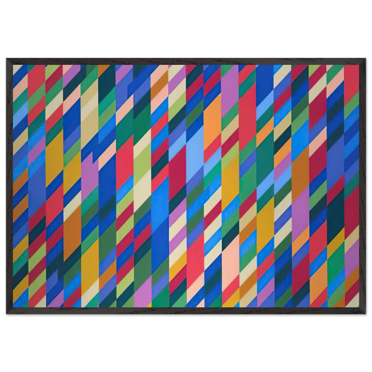 NATARAJA 1993 - Bridget Riley Framed Art Print – Black Wooden Frame - Default Title - -Framed Art Print