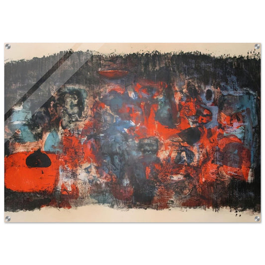 UNTITLED 1956 - Zao Wou-Ki Acrylic Print - 70x100 cm / 28x40″ inches | Zao Wou-Ki Wall Art | Zao Wou-Ki Prints