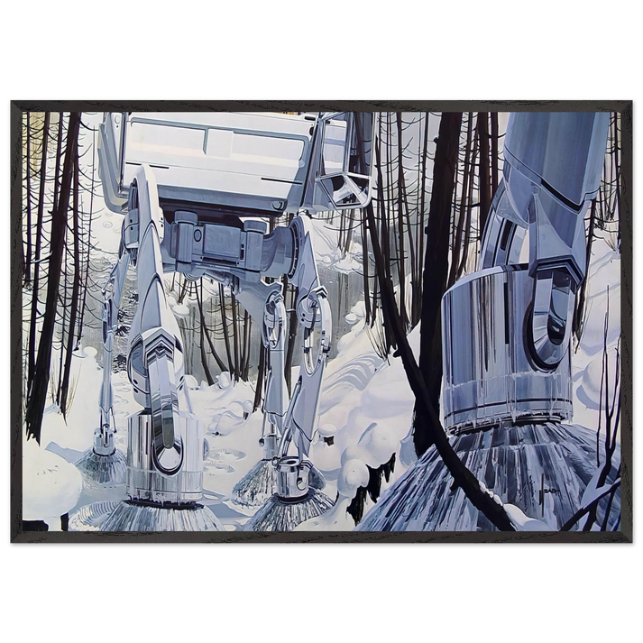 Syd Mead N8 - Syd Mead 70x100 cm / 28x40 inches Framed Art Print – Black Wooden Frame