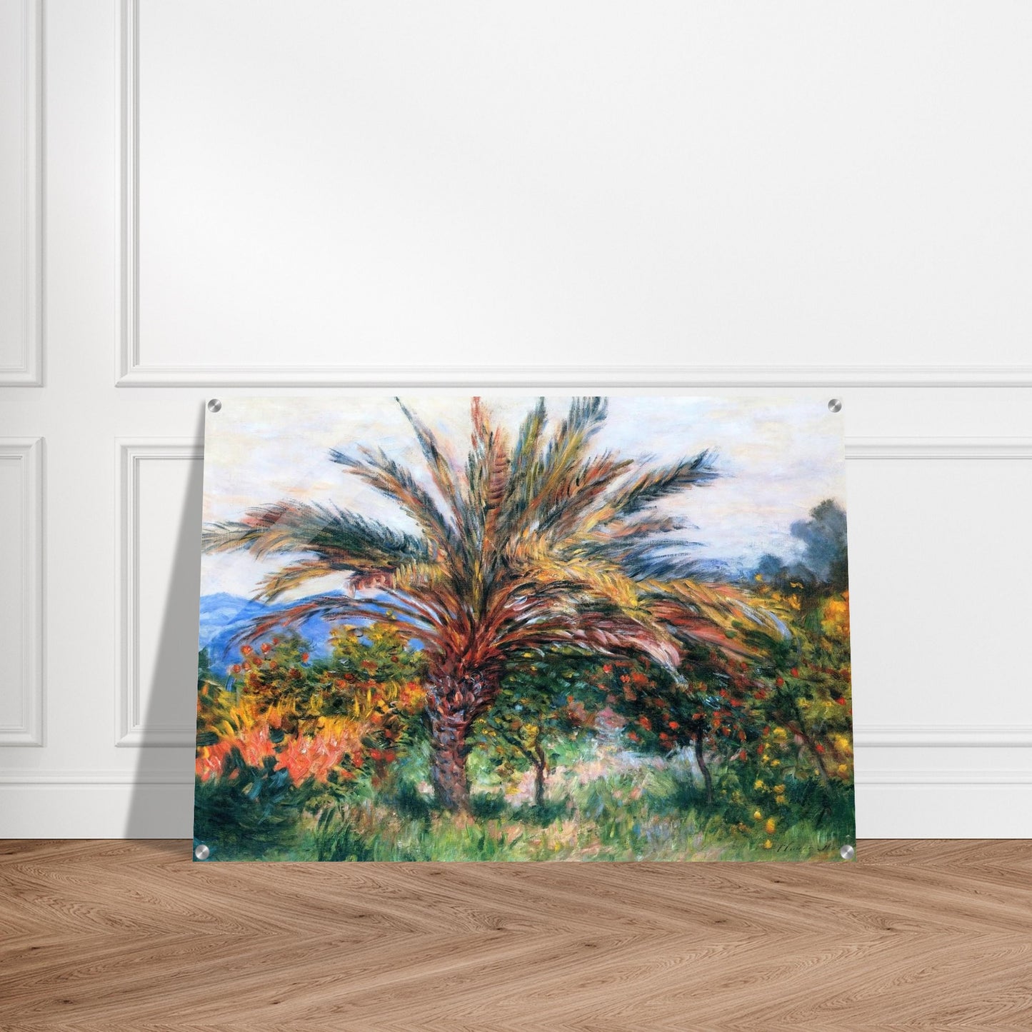 Palm Tree at Bordighera - claude monet Acrylic Print - 70x100 cm / 28x40″ inches | claude monet Wall Art | claude monet Prints