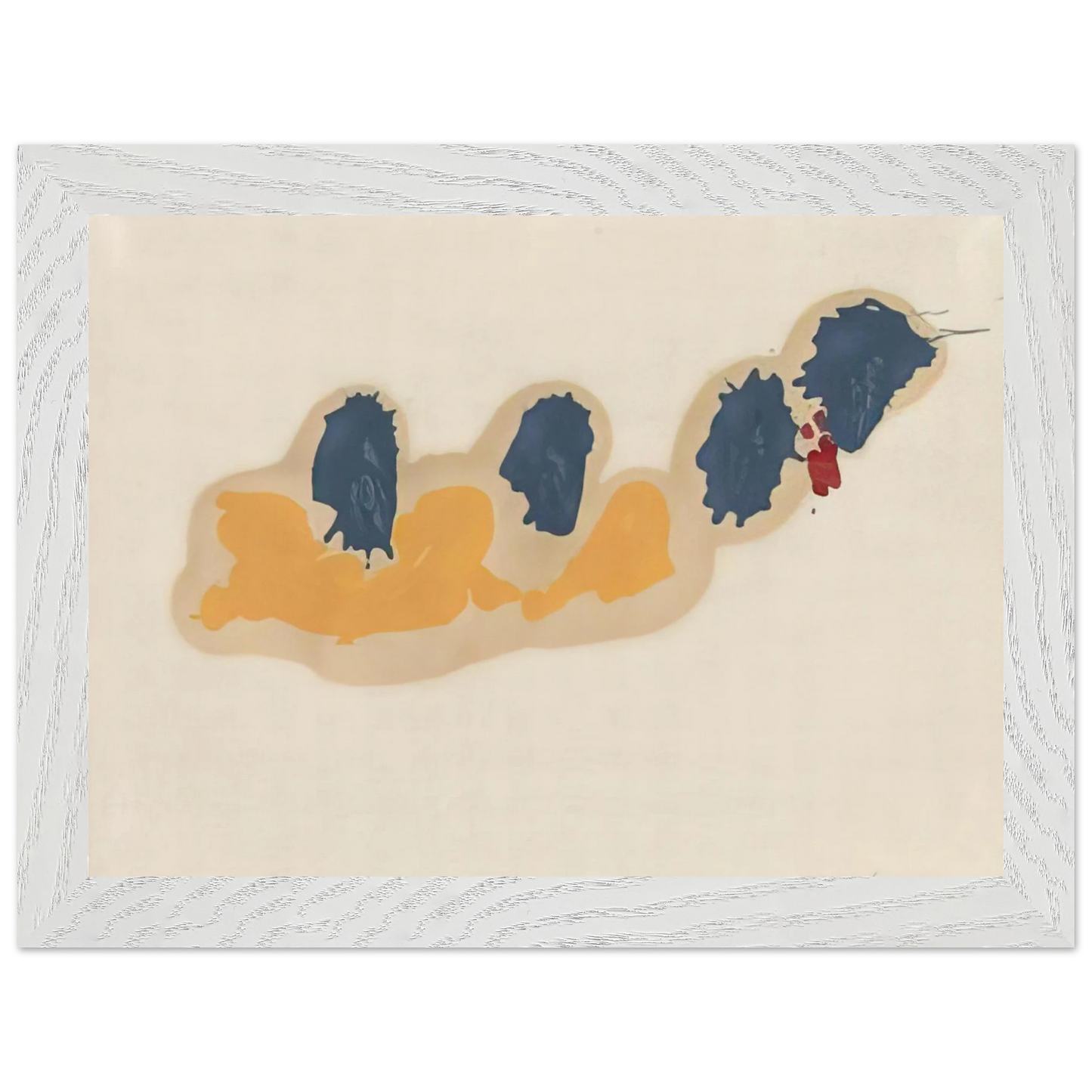 Helen Frankenthaler - April IV - 1960 Wall art - 60x80 cm / 24x32 inches - Premium Wooden Framed Poster With Fine Art Paper - Wood frame