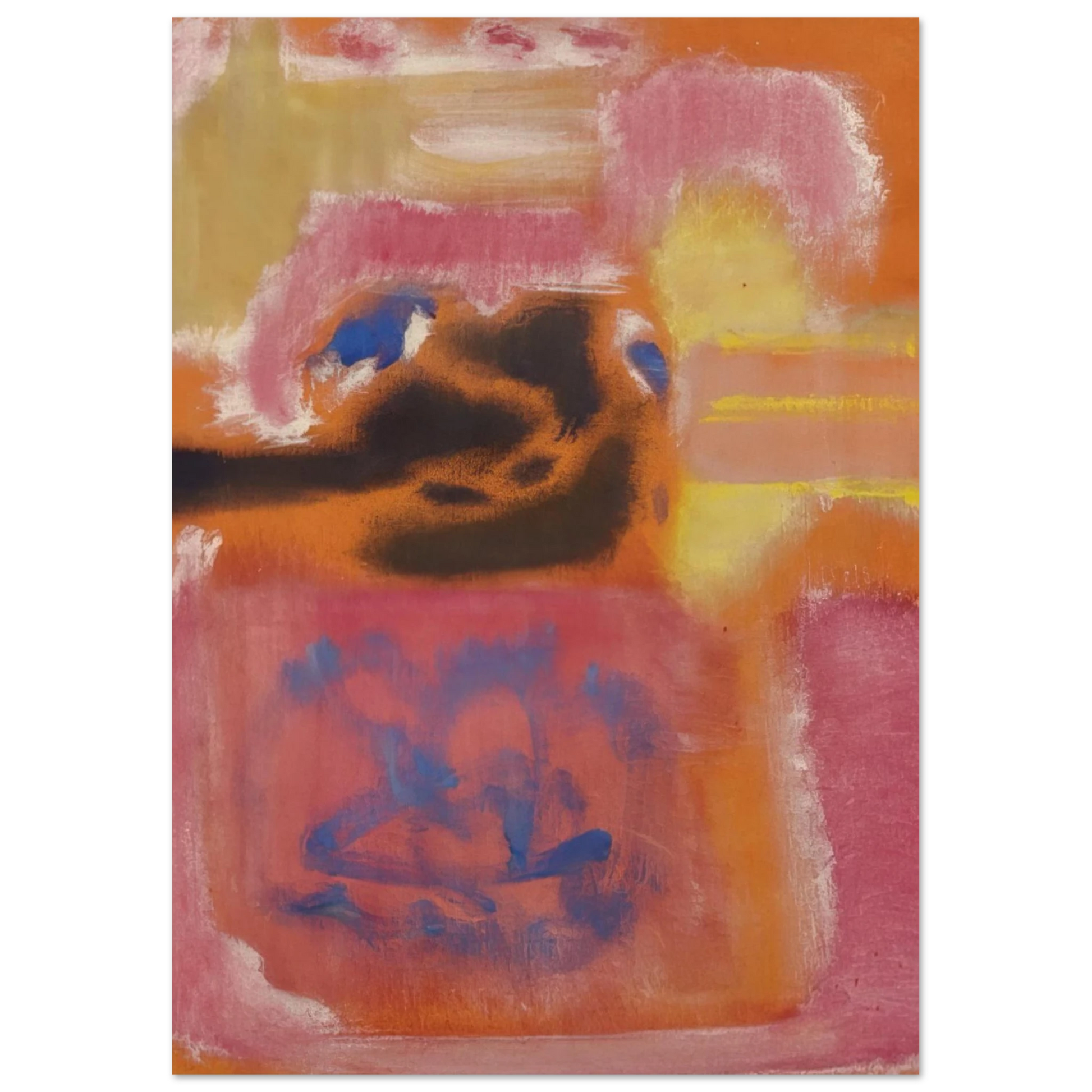 Mark Rothko - No. 9 - 1947 Wall Art - 60x80 cm / 24x32 inches - Premium Wooden Framed Poster With Fine Art Paper - Wood frame