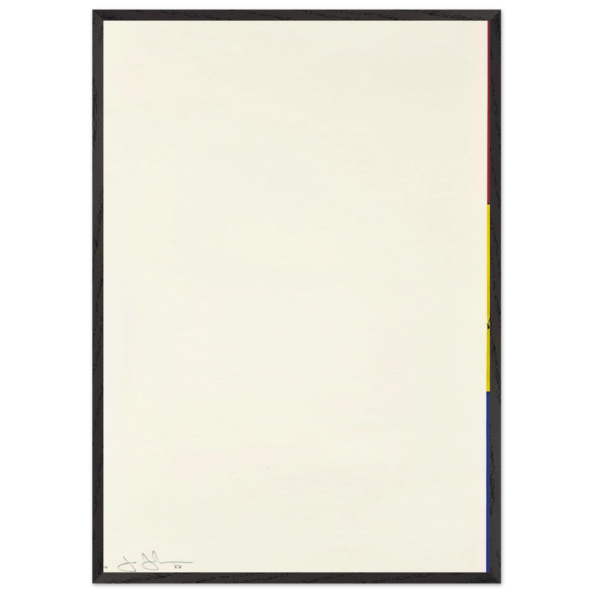 UNTITLED RULER ULAE 56 - Jasper Johns Framed Art Print – Black Wooden Frame - Default Title - -Framed Art Print