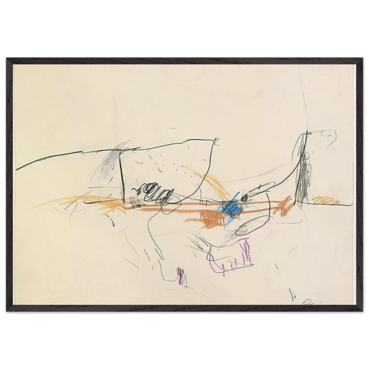 Jumping Jack - 1978 - Gene Davis 70x100 cm / 28x40 inches Framed Art Print – Black Wooden Frame