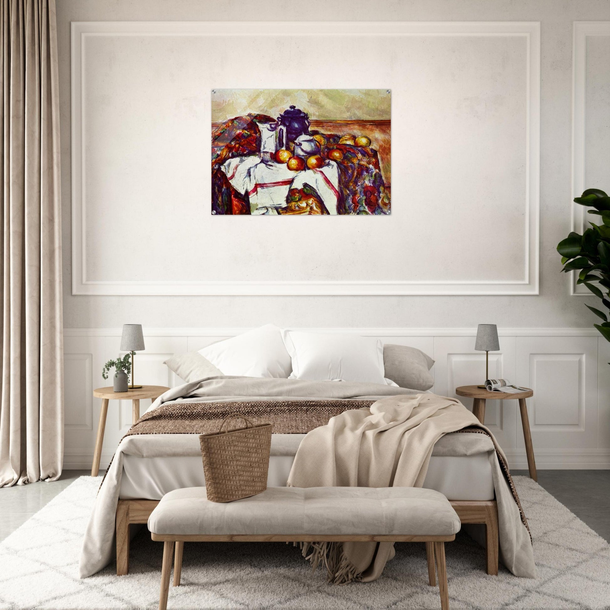 Still Life with Blue Pot - Paul Cézanne Acrylic Print - 70x100 cm / 28x40″ inches