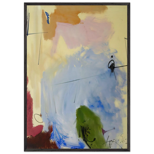 At Miss Webbs - 1963 - Hassel Smith Framed Art Print – Black Wooden Frame - Default Title - -Framed Art Print