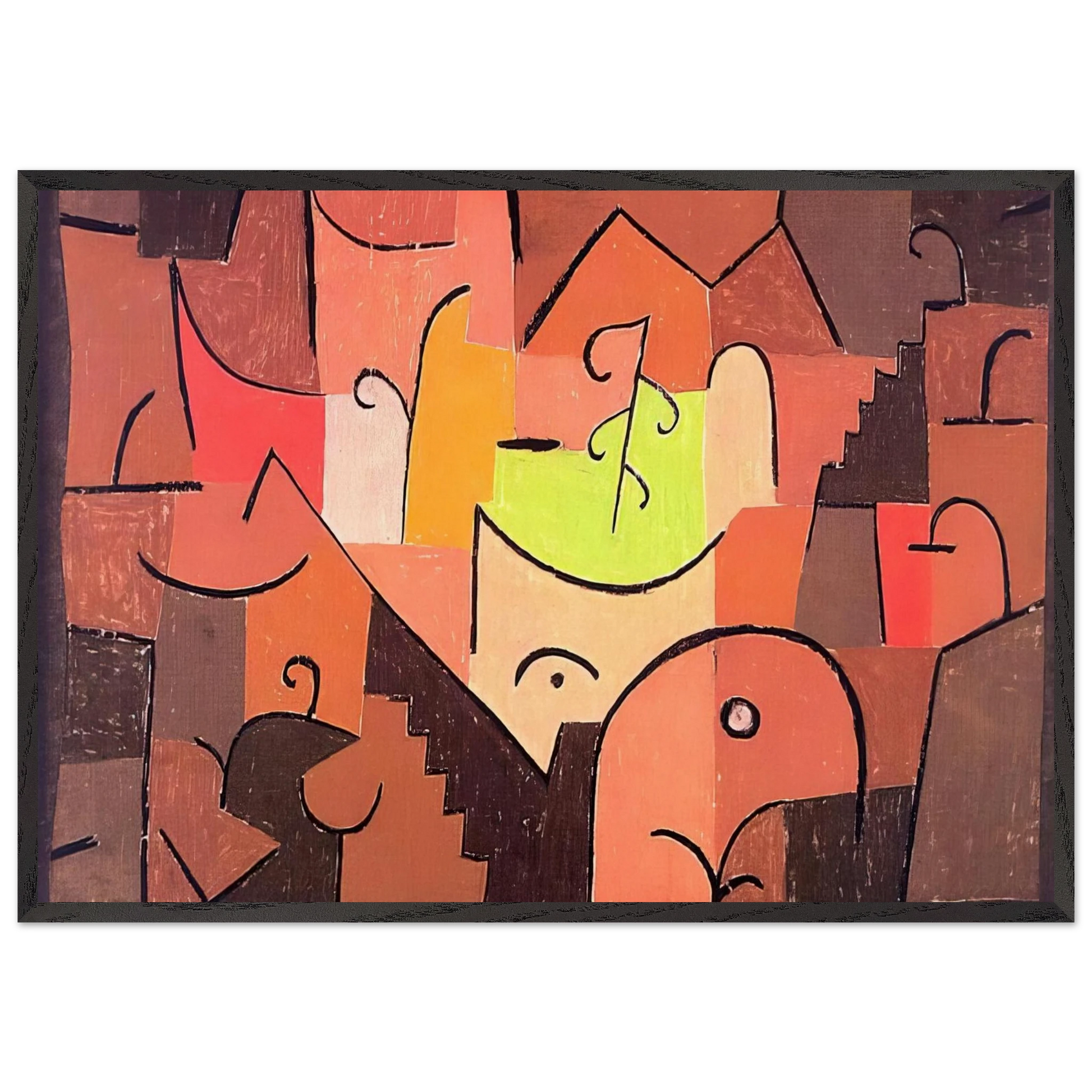 STAGE LANDSCAPE 1922 - Paul Klee Framed Art Print – Black Wooden Frame - Default Title - -Framed Art Print