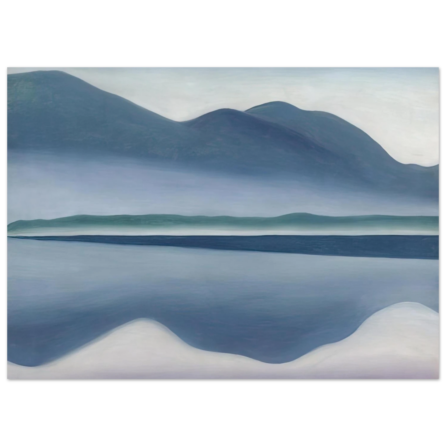 Georgia O'Keeffe - Lake George  formerly Reflection Seascape  Fine Art Poster - 75x100 cm / 30x40 inches