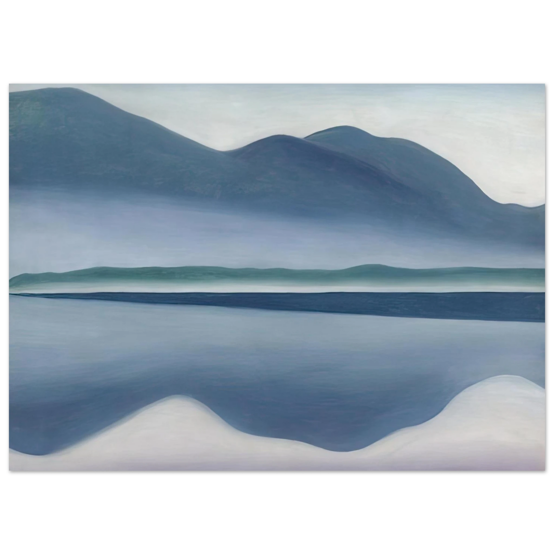 Georgia O'Keeffe - Lake George  formerly Reflection Seascape  Fine Art Poster - 75x100 cm / 30x40 inches