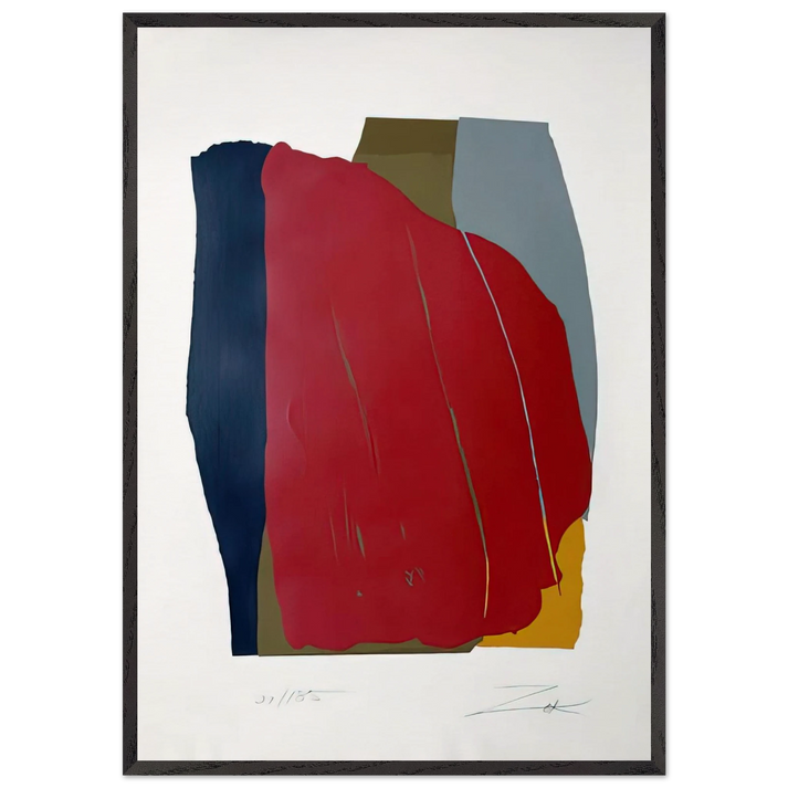 Odon I - 1981 - Larry Zox 70x100 cm / 28x40 inches Framed Art Print – Black Wooden Frame