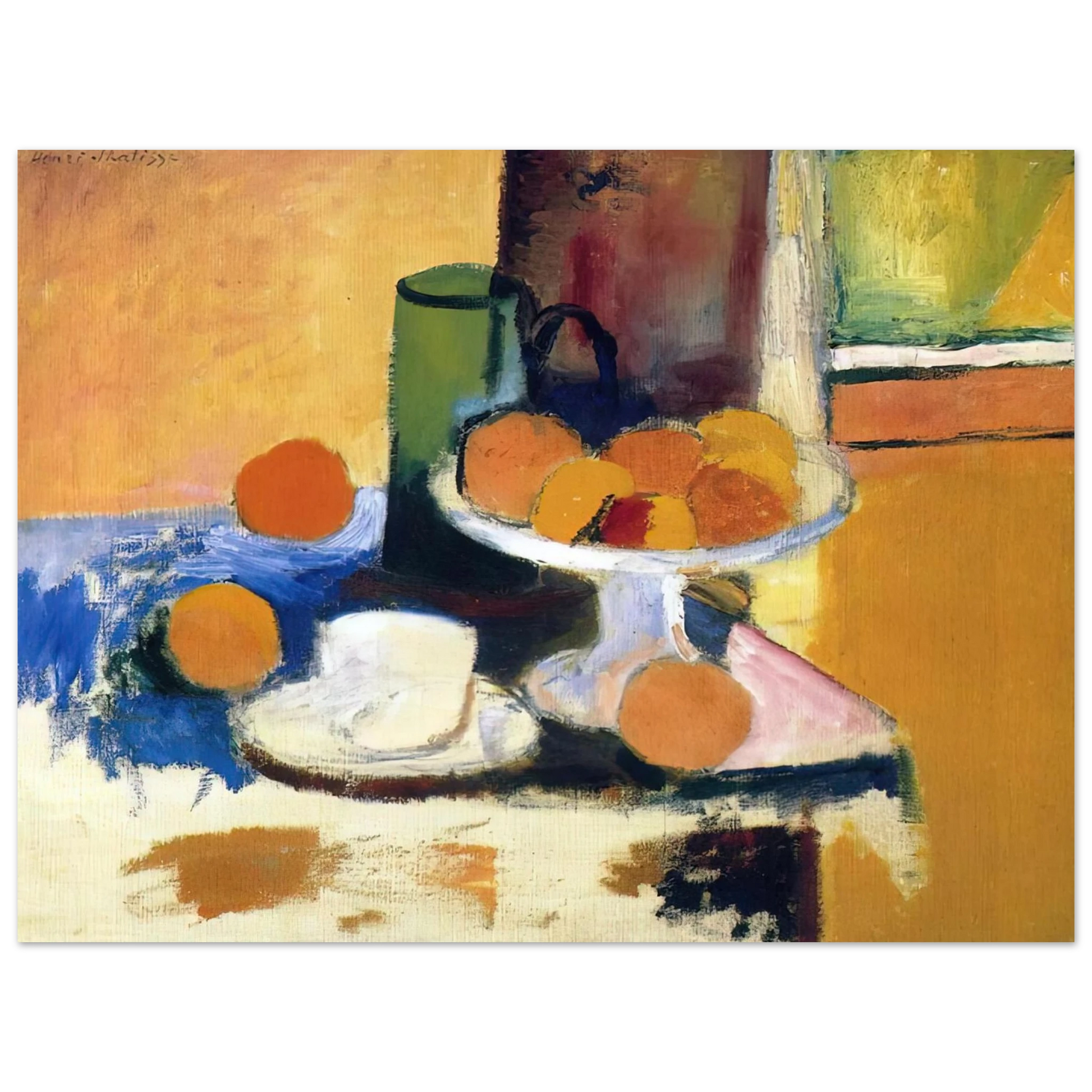 Henri Matisse - STILL LIFE WITH ORANGES II 1899 Fine Art Poster - Default Title