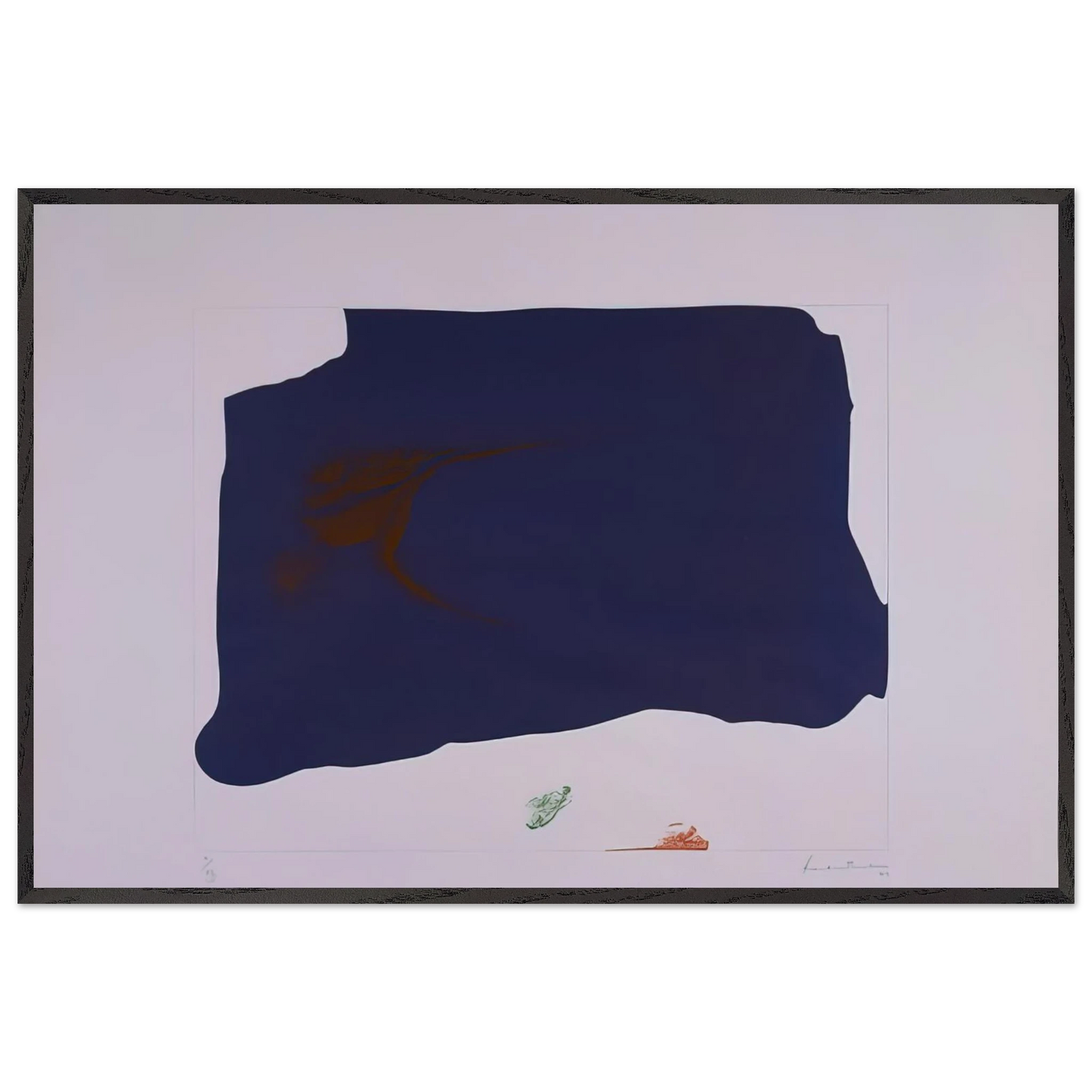 Helen Frankenthaler - Variation II on Mauve Corner - 1969 Wall art - 15x20 cm / 6x8 inches - Fine Art Poster - -