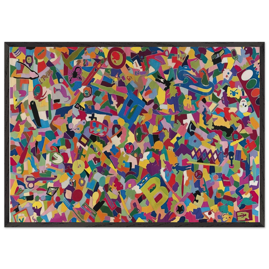 TUTTO 1988 - Alighiero Boetti Framed Art Print – Black Wooden Frame - Default Title - -Framed Art Print