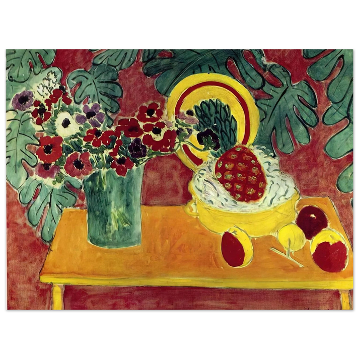 Henri Matisse - PINEAPPLE AND ANEMONES 1940  75x100 cm / 30x40inches Fine Art Poster