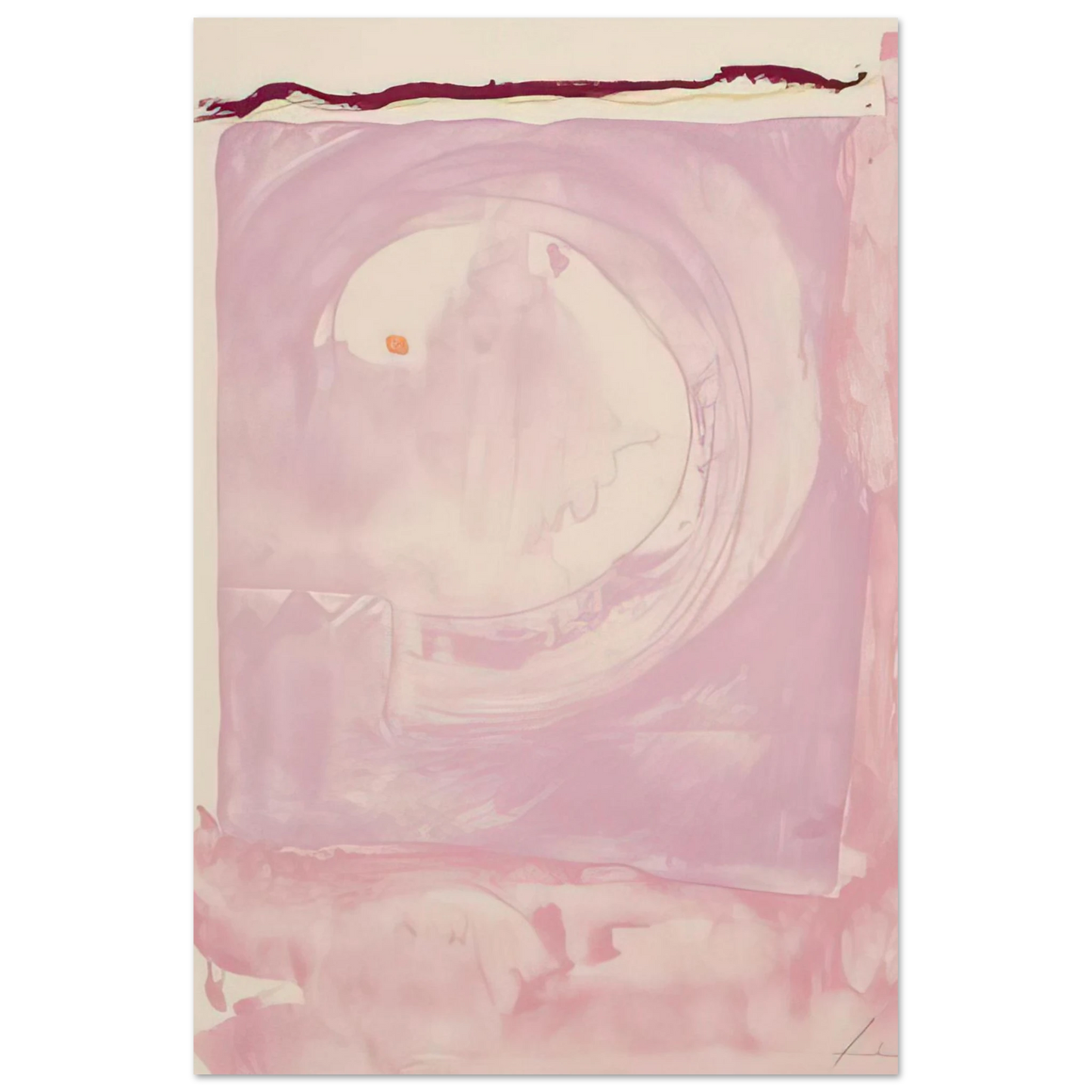Helen Frankenthaler - Reflections IX - 1995 Wall art - 30x40 cm / 12x16 inches - Premium Wooden Framed Poster With Fine Art Paper - White frame
