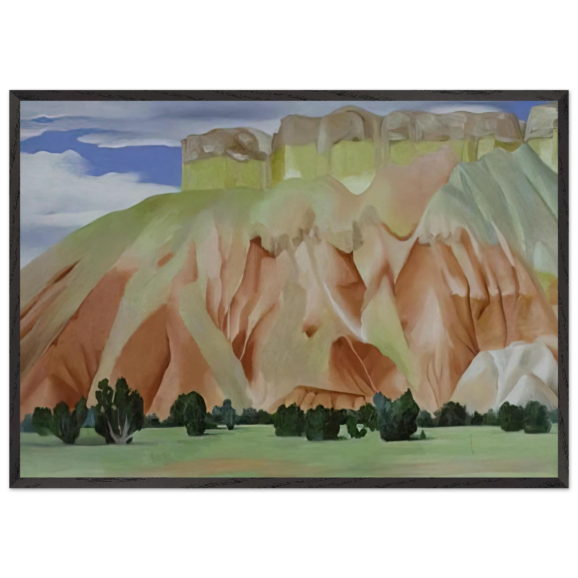 My Backyard - Georgia OKeeffe 70x100 cm / 28x40 inches Framed Art Print – Black Wooden Frame