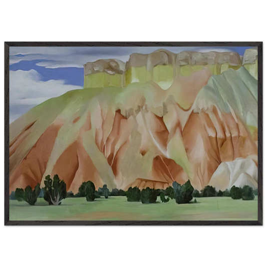 My Backyard - Georgia OKeeffe 70x100 cm / 28x40 inches Framed Art Print – Black Wooden Frame