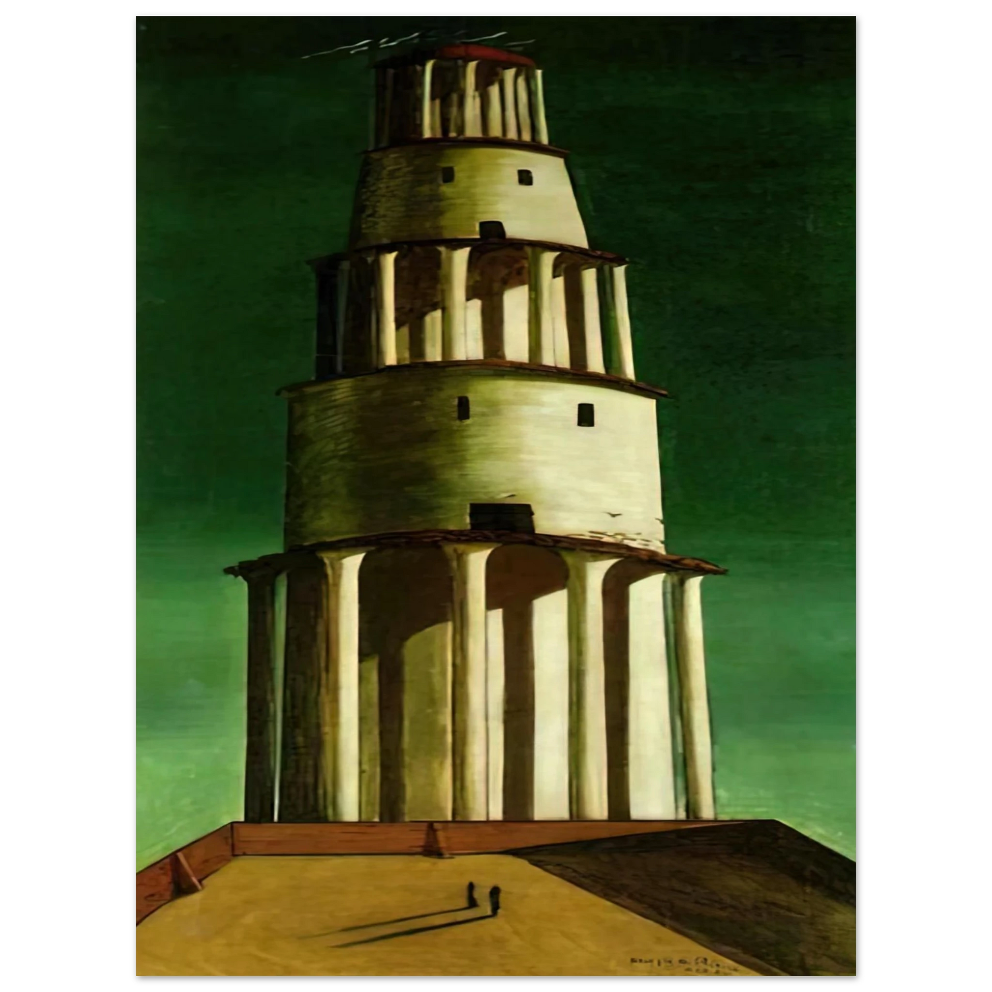 Giorgio de Chirico - THE GREAT TOWER 1913 Fine Art Poster - Default Title
