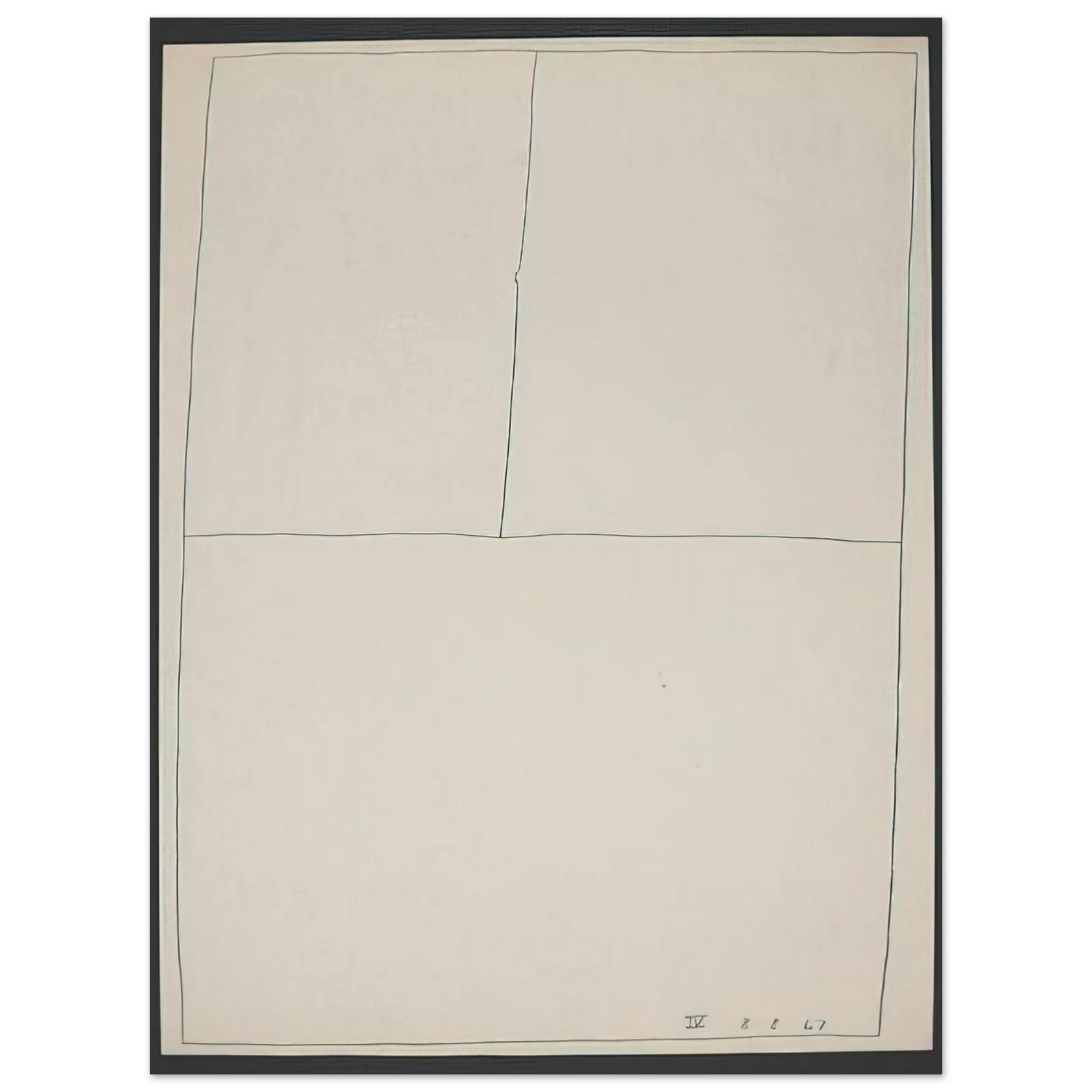 Bob Law - Twentieth Century Ikon Series 8.8.67 IV - 1967  75x100 cm / 30x40inches Fine Art Poster