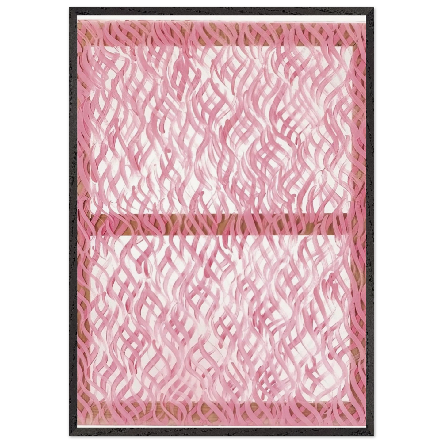 Segni rosa - 1967 - Carla Accardi Framed Art Print – Black Wooden Frame - Default Title - -Framed Art Print