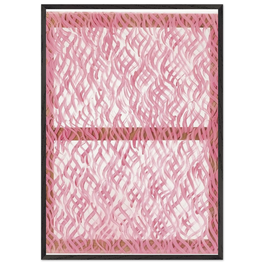 Segni rosa - 1967 - Carla Accardi Framed Art Print – Black Wooden Frame - Default Title - -Framed Art Print