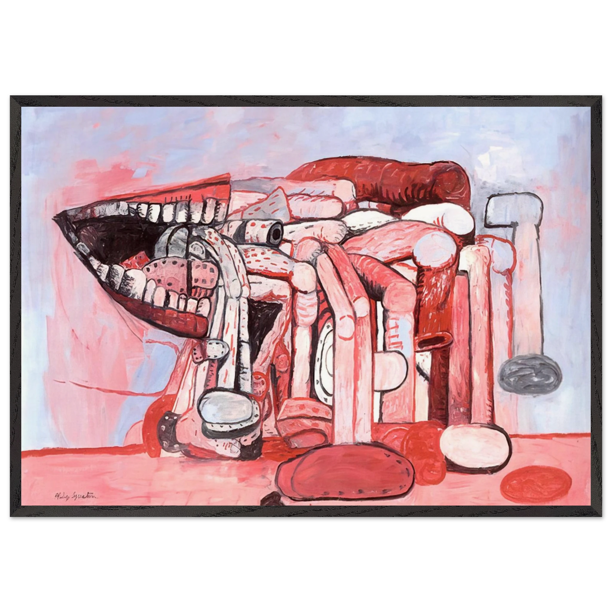 PAINTER S FORMS NO 2 1978 - Philip Guston Framed Art Print – Black Wooden Frame - Default Title - -Framed Art Print