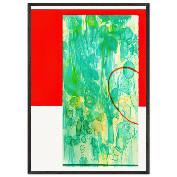 Bluest - Sam Gilliam 70x100 cm / 28x40 inches Framed Art Print – Black Wooden Frame