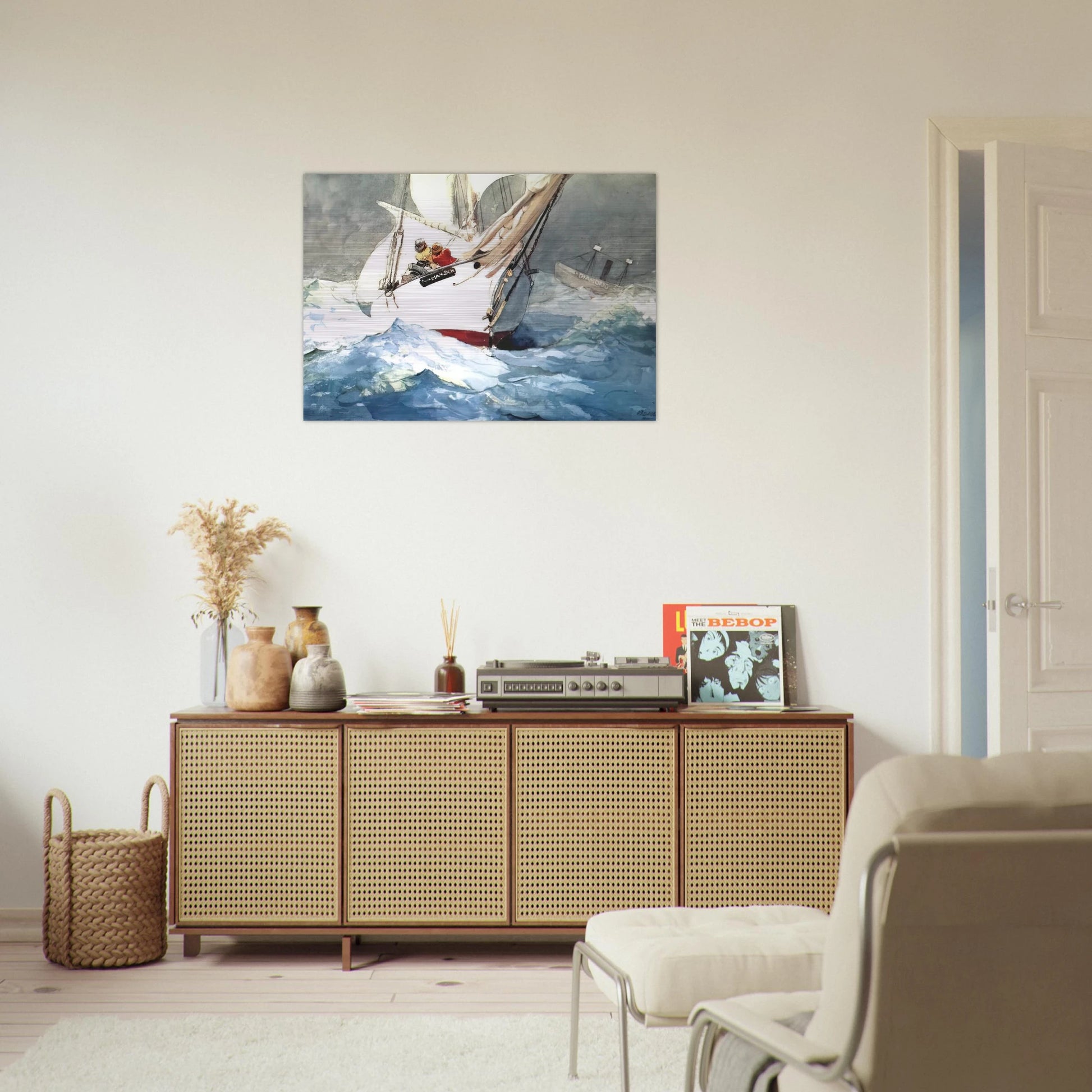 DIAMOND SHOAL - Winslow Homer Brushed Aluminum Print - 70x100 cm / 28x40 inches | Winslow Homer Aluminum Print | Winslow Homer Prints