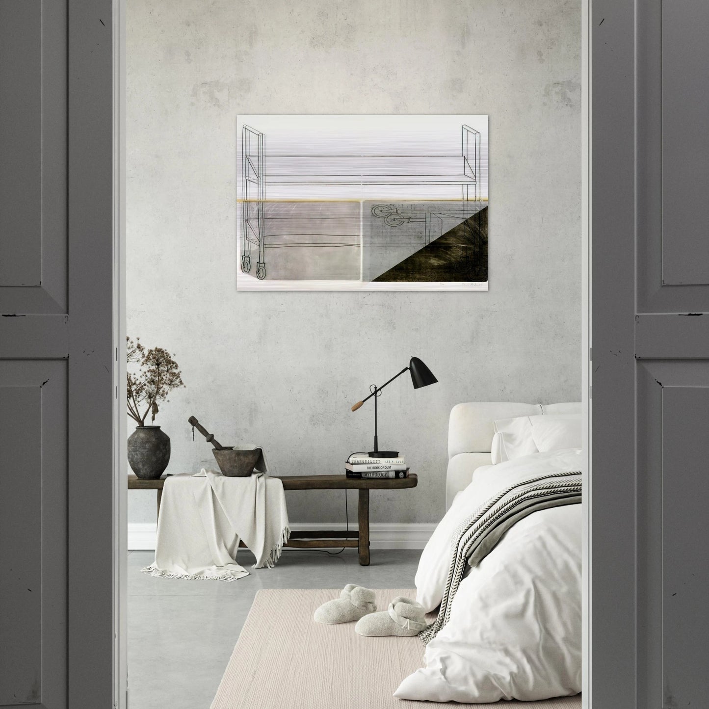 Large Trolley - 1972 - Dieter Roth Brushed Aluminum Print - 70x100 cm / 28x40 inches | Dieter Roth Aluminum Print | Dieter Roth Prints