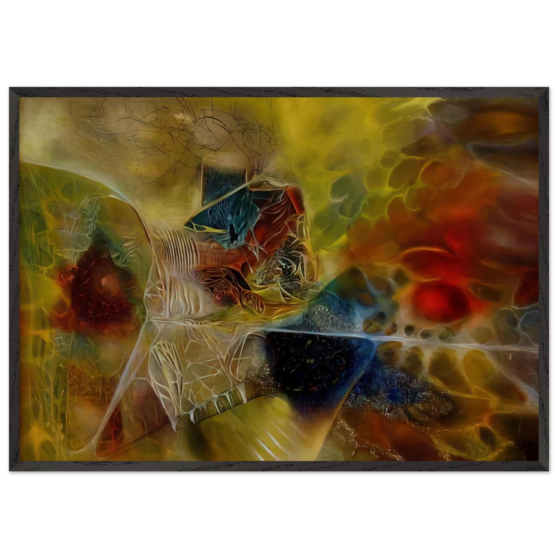 Biological Discovery - 1944 - Jimmy Ernst Framed Art Print – Black Wooden Frame - Default Title - -Framed Art Print