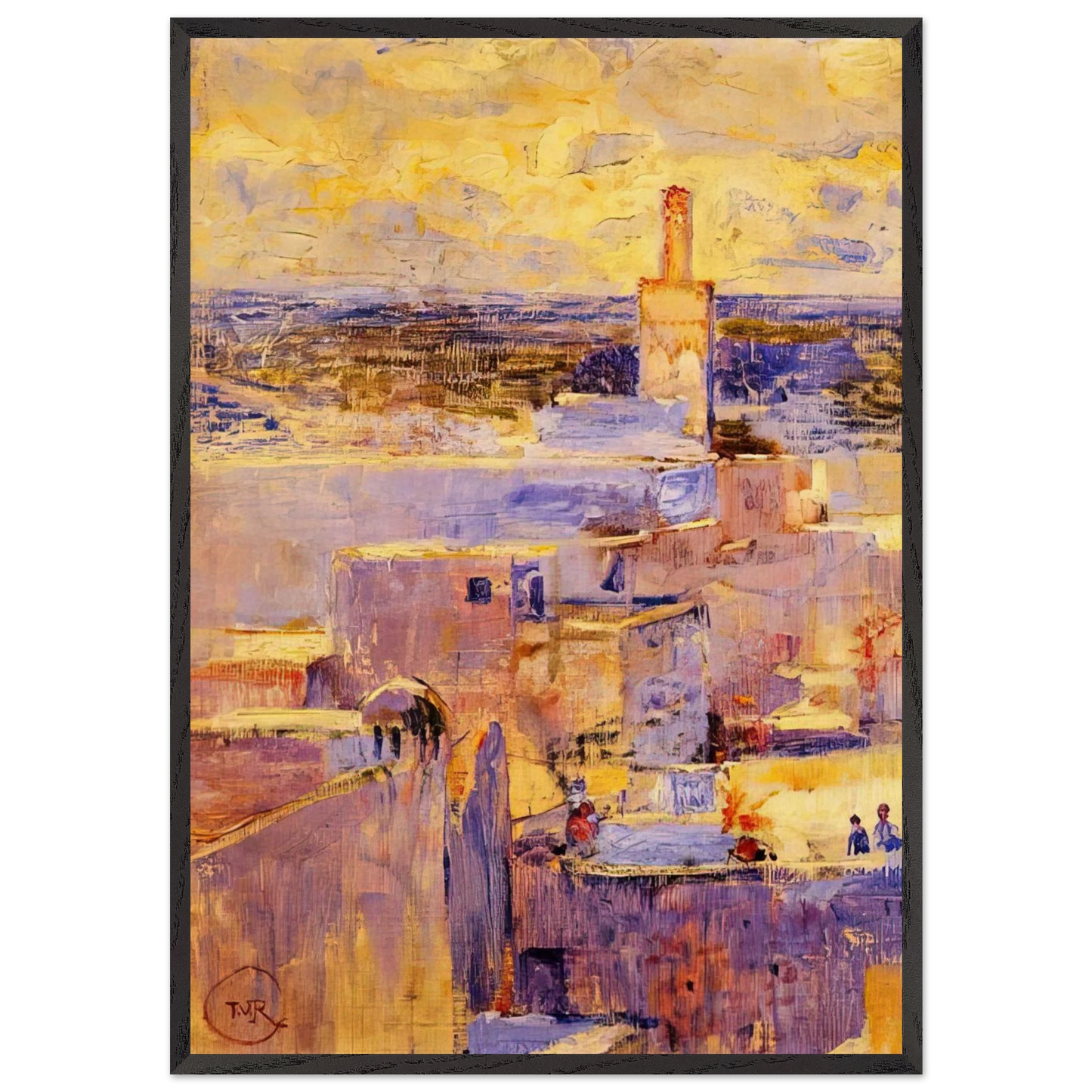 VIEW OF MEKNES MOROCCO - Theo van Rysselberghe Framed Art Print – Black Wooden Frame - Default Title - -Framed Art Print