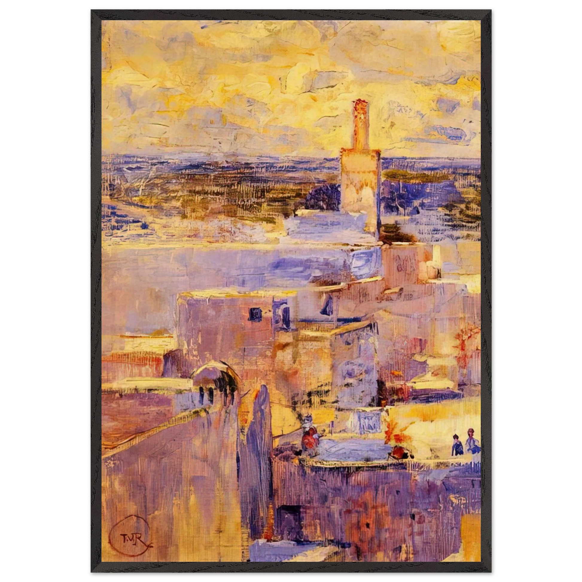 VIEW OF MEKNES MOROCCO - Theo van Rysselberghe Framed Art Print – Black Wooden Frame - Default Title - -Framed Art Print