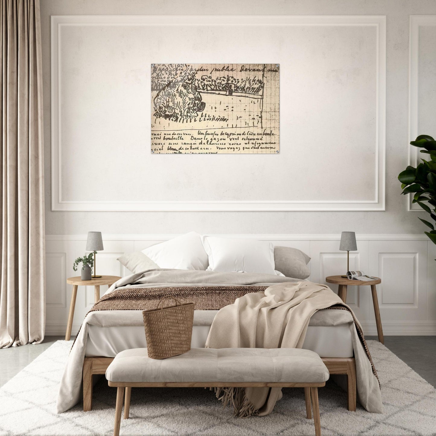 Round Clipped Shrub in the Public Garden - Vincent van Gogh Acrylic Print - 70x100 cm / 28x40″ inches