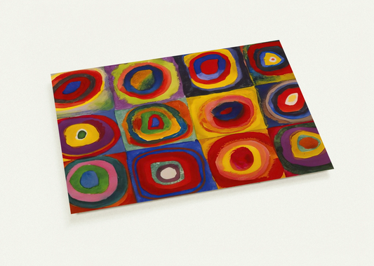 COLOR STUDY SQUARES WITH CONCENTRIC CIRCLES 1913 By Wassily Kandinsky Pack of 10 Post Cards | Wassily Kandinsky Post Cards | A6 (10.5 x 14.8 cm) - 4.1 x 5.8 inches