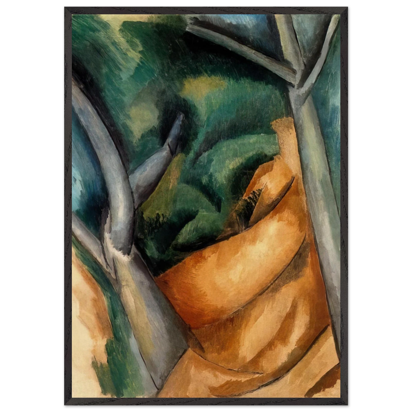 TREES AT ESTAQUE 1908 - Raoul Dufy Framed Art Print – Black Wooden Frame - Default Title - -Framed Art Print