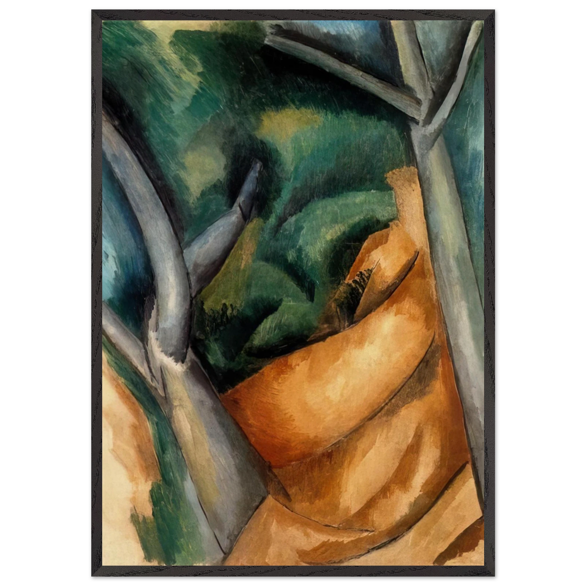 TREES AT ESTAQUE 1908 - Raoul Dufy Framed Art Print – Black Wooden Frame - Default Title - -Framed Art Print