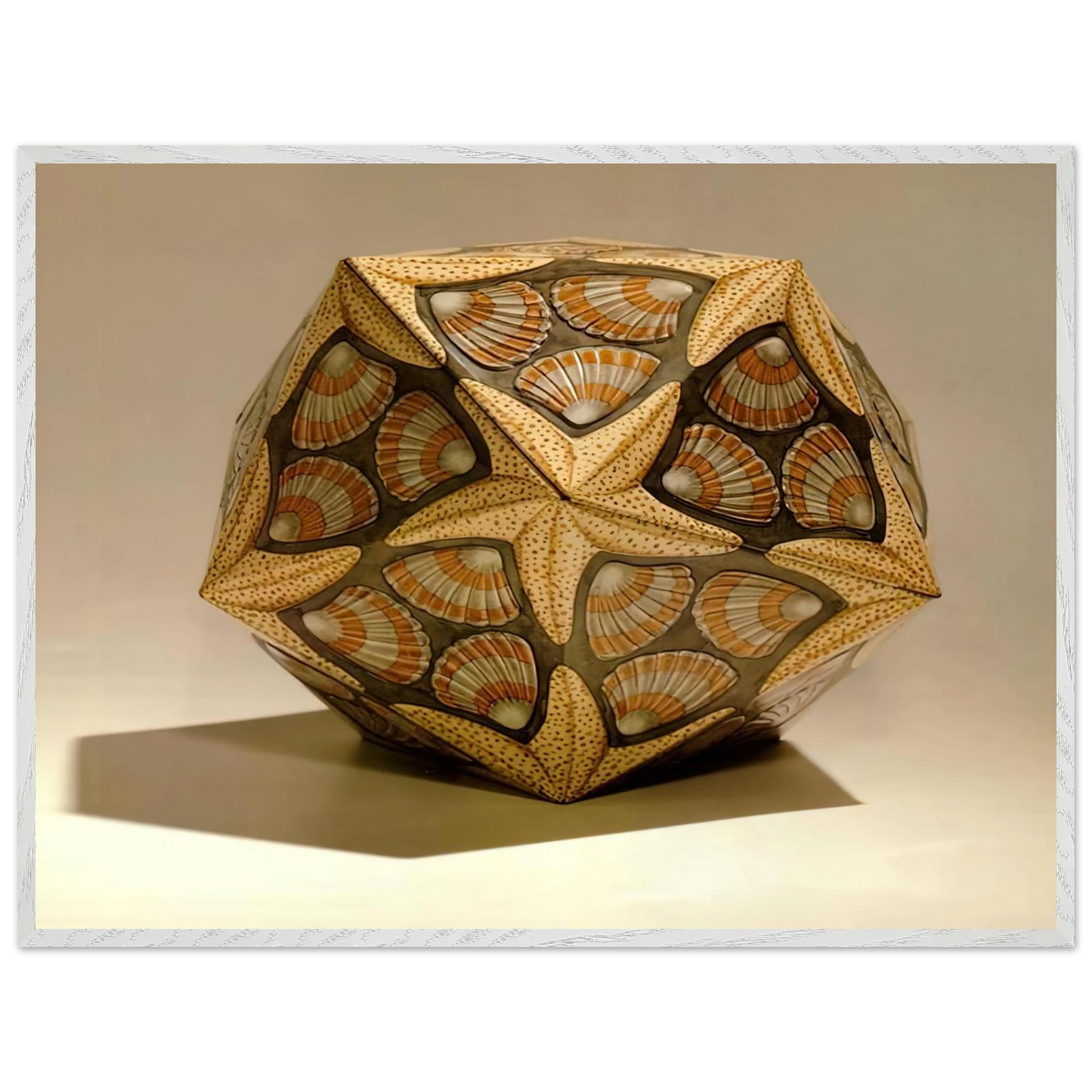 MC Escher - VERBLIFE TIN Wall Art - 21x29.7 cm / 8x12" - Premium Wooden Framed Poster With Fine Art Paper - Wood frame