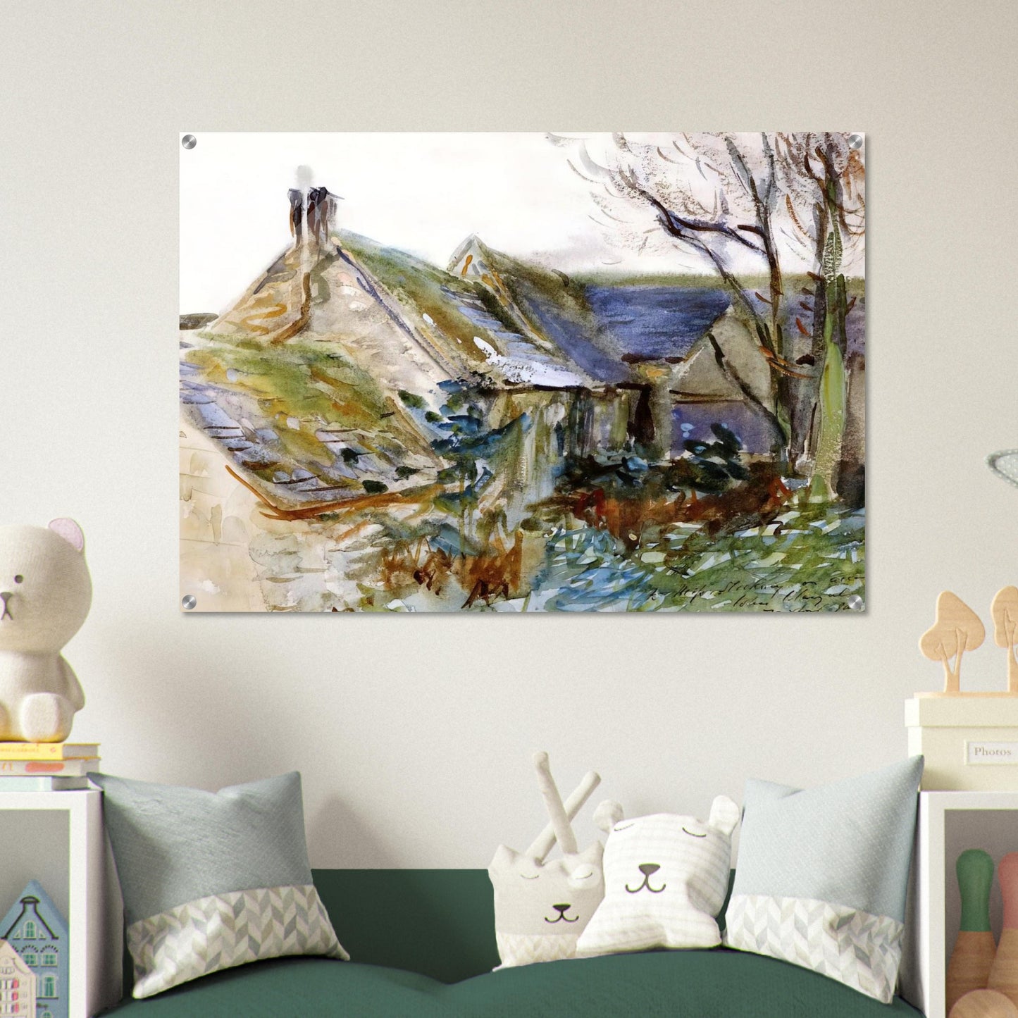 Cottage at Fairford, Gloucestershire - John Singer Sargent Acrylic Print - 70x100 cm / 28x40″ inches