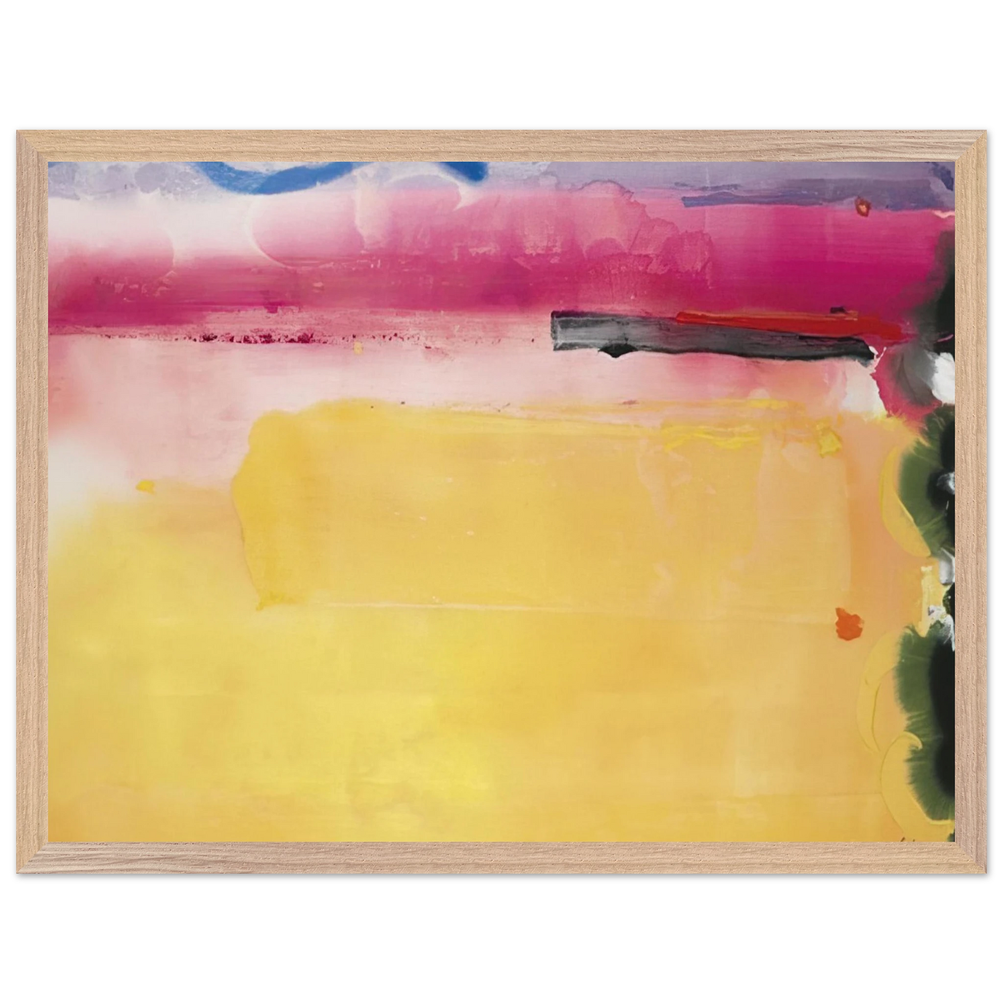 Helen Frankenthaler - Black-Eyed Susan - 1988 Wall art - 50x70 cm / 20x28 inches - Premium Wooden Framed Poster With Fine Art Paper - Wood frame