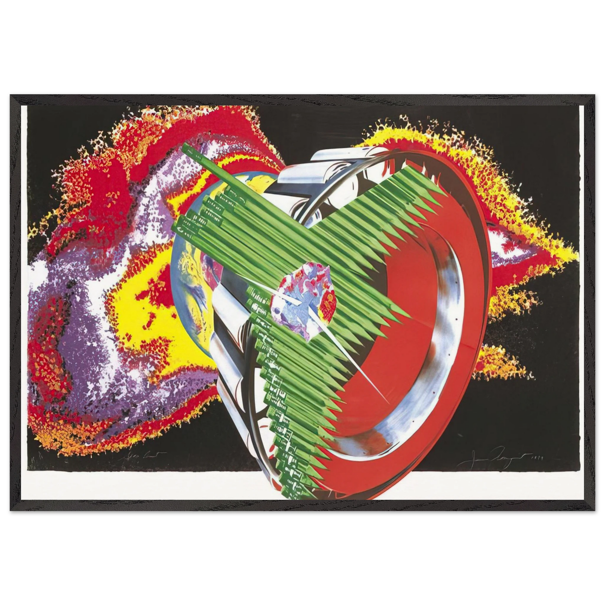 Space Dust - James Rosenquist Framed Art Print – Black Wooden Frame - Default Title - -Framed Art Print