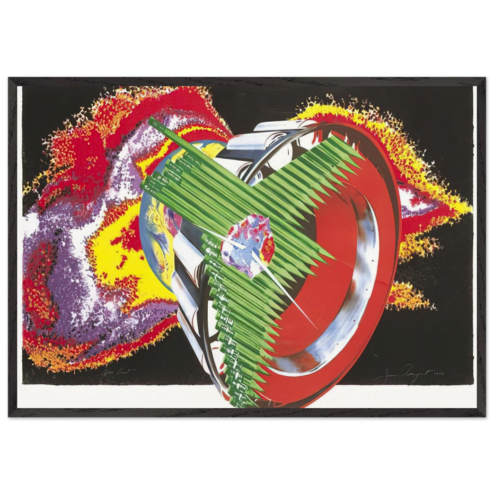 Space Dust - James Rosenquist 70x100 cm / 28x40 inches Framed Art Print – Black Wooden Frame
