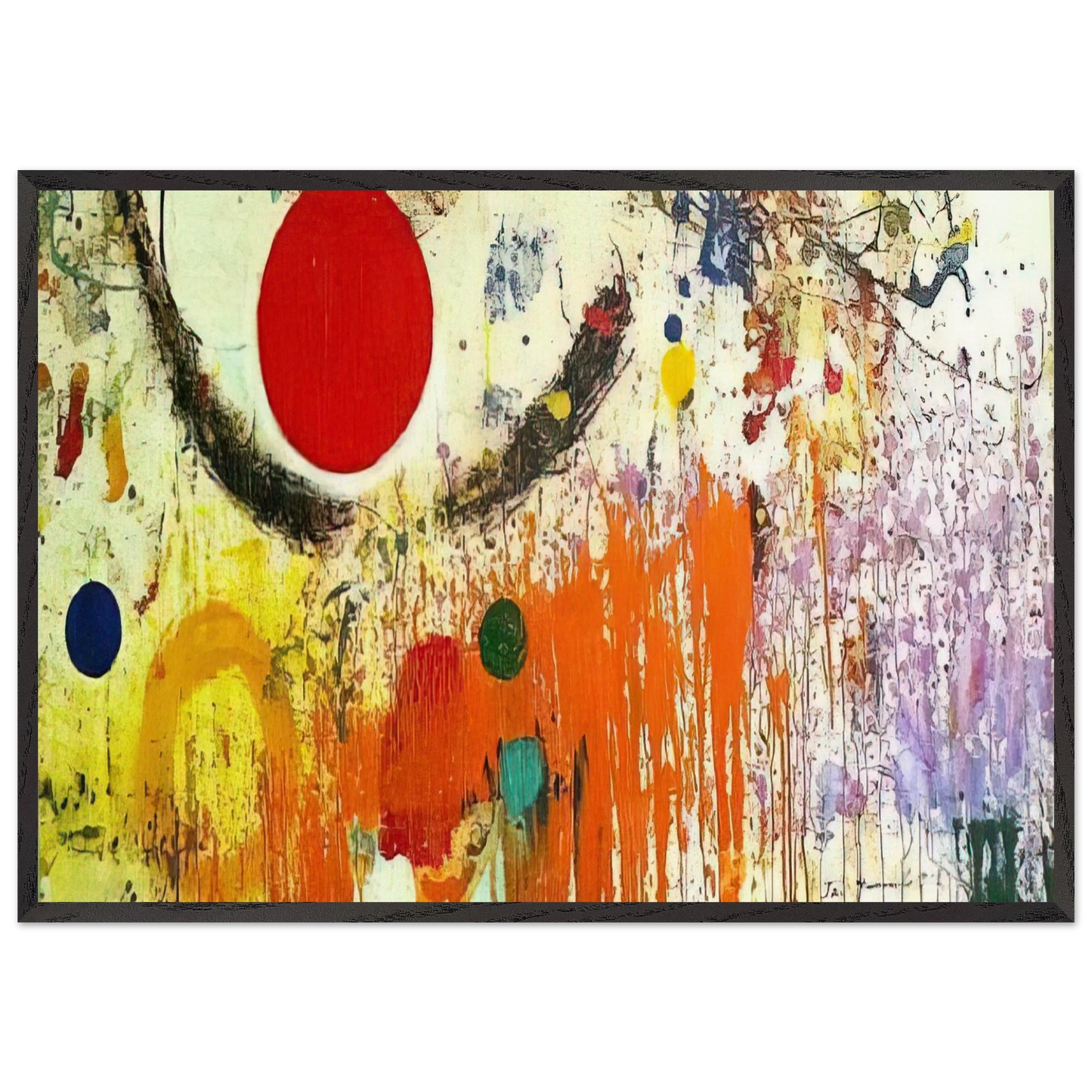 UNTITLED 1972 N2 - Taro Yamamoto Framed Art Print – Black Wooden Frame - Default Title - -Framed Art Print